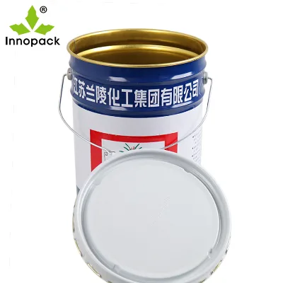 Factory Outlet 20l Steel Pail with Flower Edge Lid Curly Edge Lid UN Pail Approved Paint Usage With Metal Handle