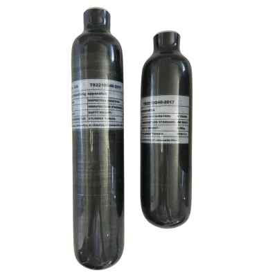 Carbon Fiber Gas Cylinder 300bar PCP Bottle Paintball 0.35L 0.5L 6.8L 9L Carbon Fiber Wrapped Composite Air Tank 30MPA