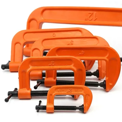 Heavy Duty Malleable Iron C Clamps for Woodworking, Welding, and Building