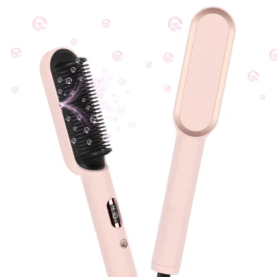 Wholesale Electric 2-in-1 High Quality Professional Ceramic Hair Straightener Comb Dual Wet Dry Function Worldwide Voltage
