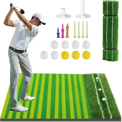 Artificial Turf Golf Training Mat Practice Golf Hitting Training Aids for Backyard Driving Chipping Outdoor Indoor Training