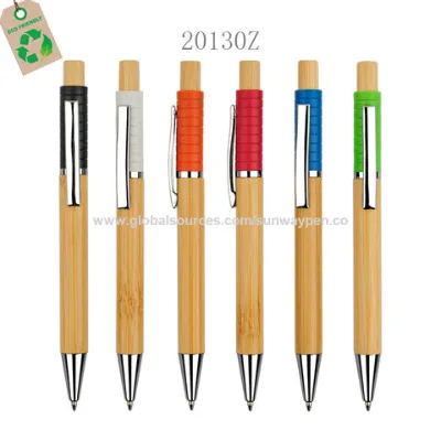 Wholesaler Competitive Promotional Logo Engraved Wheat Straw Bamboo Ball Pen