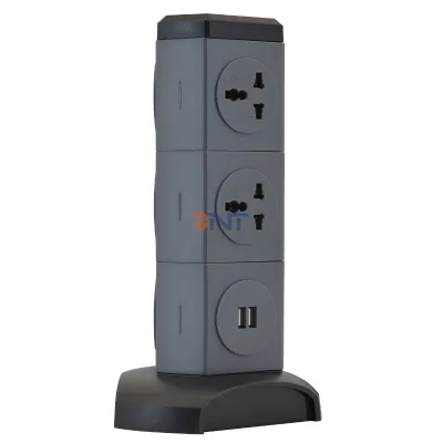 MultiFunction Power Extension Tower Socket SpaceSaving Design