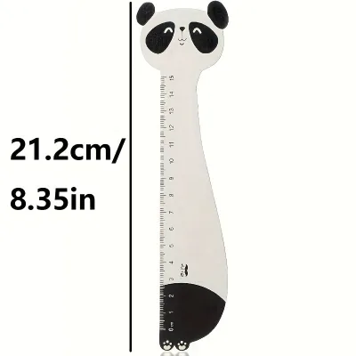 Portable Creative Animal Cutout Wood Scale Ruler Compact 15cm Length Non Break Wood Material for Weekend Hobby Doodle