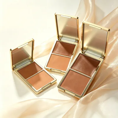 Private Label Cream & Powder Contour Palette Long Lasting Vegan Bronzer Pressde Powder Paleta De Contorno Palette De Contour