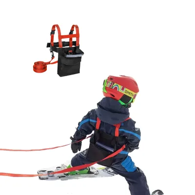 Ski and Snowboard Training Harness Trainer Easy Lift Handle and Bag Toddler Skiing Harness with Removable Leash