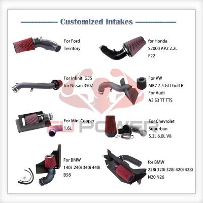 Custom Cold air Intakes Kit Universal 2" 2.5" 2.75" 3" air Intake Pipe