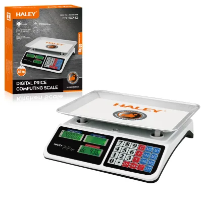 LCD Display White Color Heavy Duty Body 420g Stainless Iron Tray Plate Electric Scale 40kg Capacity High Load Cell