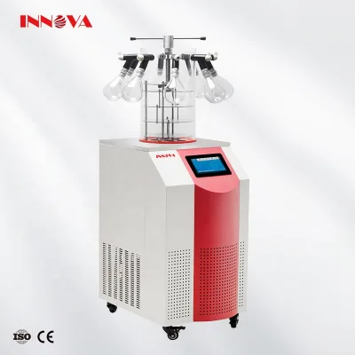 China Laboratory Vertical Lyophilizer High Precision Universial Stand Floor Vacuum Freeze Dryer for Lab
