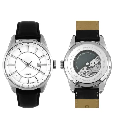 Genuine Leather Sapphire Glass Premium Quality Golden Brand Mechanical Watch Men