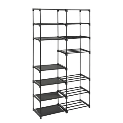 Five-Layer Freely Combinable Non-Woven Fabric Multifunction Foldable Rectangle Shoe Rack for Living Room Storage Modern Style