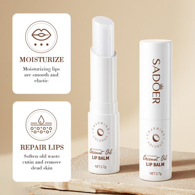 Coconut Lipstick 2.7g SADOER Hydrating, Moisturizing and Anti Cracking Lipstick