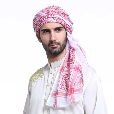 Factory Price Wholesale Muslim Hijabs Square Scarf Arab Dubai Saudi Arabian Men's Head Scarf