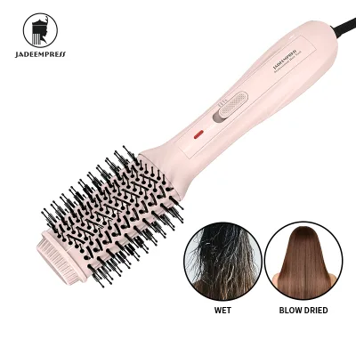 Private Label 2-in-1 Ionic Ceramic Coated DC Motor Electric Hot Air Brush Drying Curling 3 Speed 1200W Multi Styler 1.8m Swivel