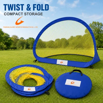 Pop up Mini Soccer Goal Oval Foldable Football Net for Kids Garden Beach and Outdoor Games