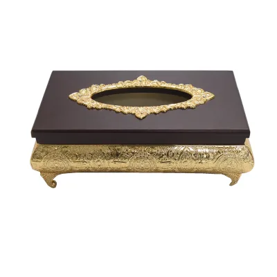 Tableware Hotel Home Decoration Red Wooden Facial Napkin Holder Tissue Box