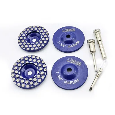 45mm Mini Diamond Grinding Disc Cutting Wheel Abrasive Disc for Ceramic Porcelain Tile Edge Deburring Profiling with 3/6mm Shank