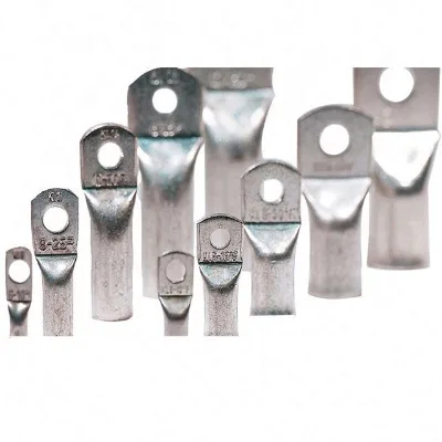 High quality Copper Tube Terminal Lugs Splices 16mm2 Hole 8mm Ring Terminal Battery Cable Lug Connector SC16-8