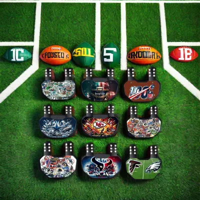 Custom PBT Shoulder Pads with Rear Protector New American Football Back Plate and Rugby Lower Back Pads Protective Gear