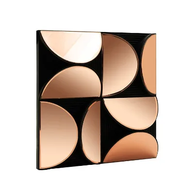 Semicircular Wall Mirror Decorative Mirrors Decor Wall Gold Large Abstract Mirror Wall Decor for Backsplash