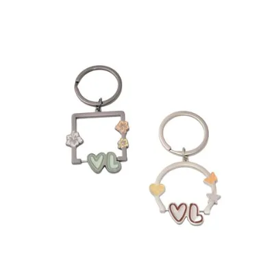 New Design High Quality Keychain Wholesale Keyrings Custom Metal Gift Craft Key Chain with glitter Keychain