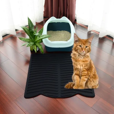 Less-Mess Cat Litter Box Mat Easy to Clean EVA Quality Indoor Box Supplies and Essentials Katzenstreu-Matte