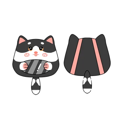 Factory Wholesale Star Kpop Transparent Window Cat Custom Animal Plush Backpack for Children