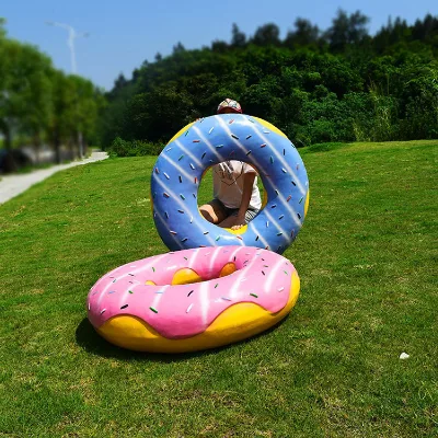 Y412 Lovely Doughnut Shape Lounge Chair Colorful Fiberglass Modern Cafe Cake Store Furniture Lobby Leisure Round Chairs Stool