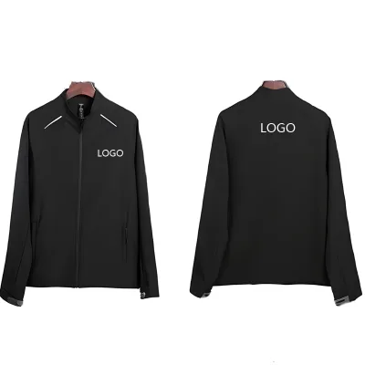 Unisex Breathable Plus Size Windbreaker Customized Long Sleeve Zipper Waterproof Soft Shell Outdoor Jacket