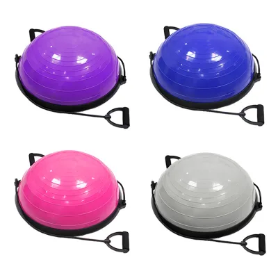 EB6093 High Quality PVC Yoga Ball Non-Slip Balance Trainer Half Pilates Bosuing Exercise Gear Wholesale Fitness Gym Equipment