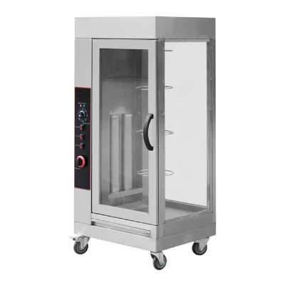 Freestanding Gas Vertical Rotisserie Chicken Roasting Machine Industrial Hotel Use Propane Chinese Roast Duck Oven Outdoor