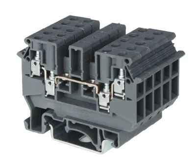 Full Range DIN Rail Terminal Block Screw/ Push in Terminal, PA66 V0 Housing Brass Conductive Part for Energy Storage Cabinet