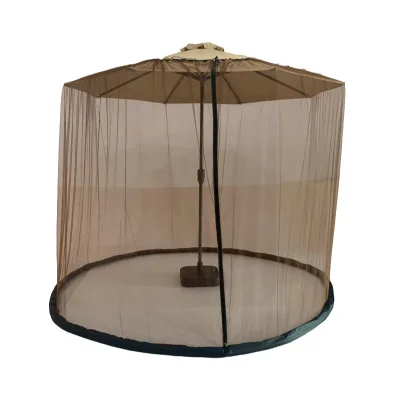 Umbrella Mosquito Net Zipper Adjustable Patio Protector Umbrella Mosquito Net Cover for Courtyard Decoration
