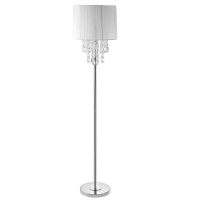 Decorative Modern Metal Floor Lamp with Crystal Pendants