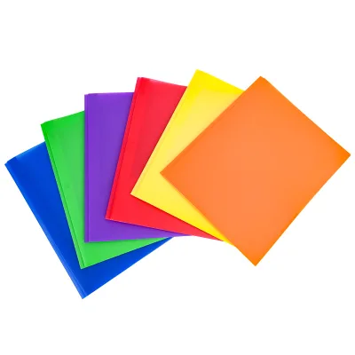 Custom Logo Design Printed Colorful A4 PP Plastic File Folder Office Business Folder With Pocket