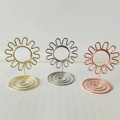 Restaurant Hotel Table Number Holder Memo Clip Wedding Desktop Metal Iron Sign Clamp Wire Place Card Display Stand