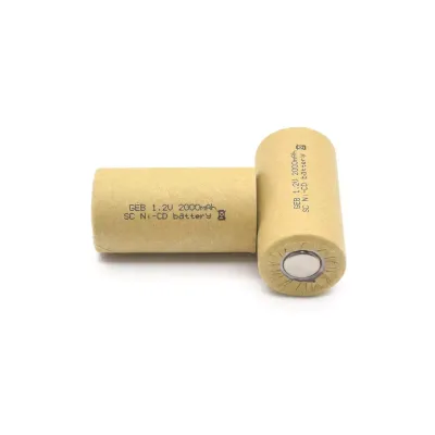 1.2V Power Battery Cells High Discharge Rate SC 2000mAh Battery 10C Ni-CD Cylindrical Battery