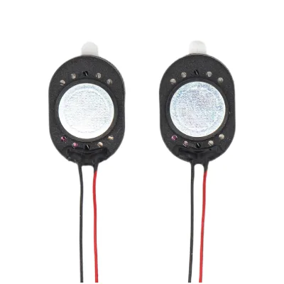Miniature Oval Frame 8 Ohm 1W Mylar Speaker 20*14mm Ultra-Thin Wire Internal Magnetic Zeming Loudspeaker for Audio Enhancement