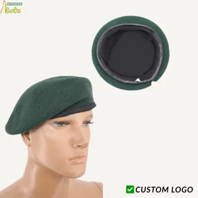 Factory Supply Custom Logo Wool Beret Hat French Classic Beret Breathable Lining Wear Resistant OEM Low MOQ Wholesale Beret Caps