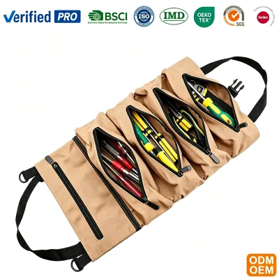 OEM/ODM NEW Foldable Multifunctional Waterproof Tool Roll Bag Adjustable Strap Car Seat Hanging Hardware