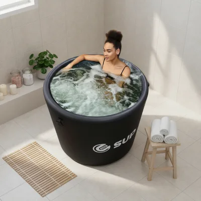 E SUP Inflatable Ice Bath Tub Cold Plunge for Professional Athlete Wellness Recovery Foldable Portable PVC Water Pool Lid Pump