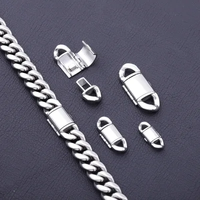 High Quality DIY Stainless Steel Buckle for Cuban Chain Clasp
