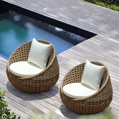 Waterproof PE Wicker Rattan Patio Outdoor Furniture Sofa Set