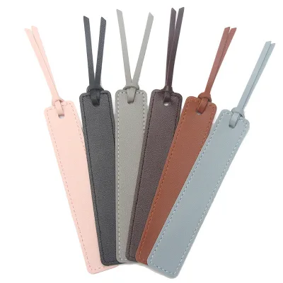 Custom Logo Classic Bookmarks Retro PU Leather Tassel Bookmarks Personalized Book Mark for Books Lovers