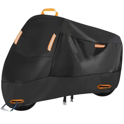 210D Thick Waterproof Motorcycle Cover Durable Oxford Cloth Polyester Foldable for Road Bicycles and Motocross