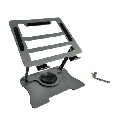 Cheap Price Notebook Stand Computer Accessories 360 Rotating Foldable Angle Adjustable Carbon Steel Laptop Stand