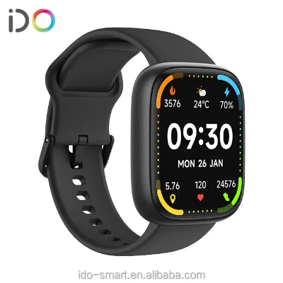 2025 IDW26 Entry Level Fitness Tracker Smart Watch 1.85-Inch TFT Display Measures Heart Rate Blood Oxygen Pressure IOS Square