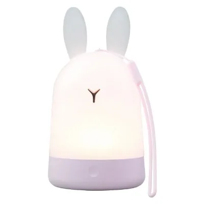 Rabbit Style Novelty Cute Color Charging Soft Silicone Night Light Home Decoration Night Light for Kids Gift