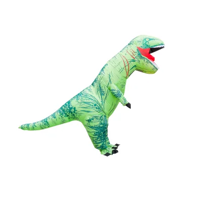 150-190cm Green Inflatable Tyrannosaurus Rex Costume Skeleton Dinosaur Suit Mascot Wholesale Release for All Ages