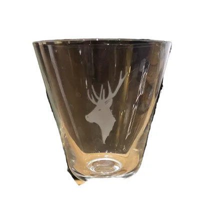 2025 New Design Old Fashioned Whisky Glass Shot Glass with Acid Decal Hand Blown for Water and Vodka Custom Logo Print